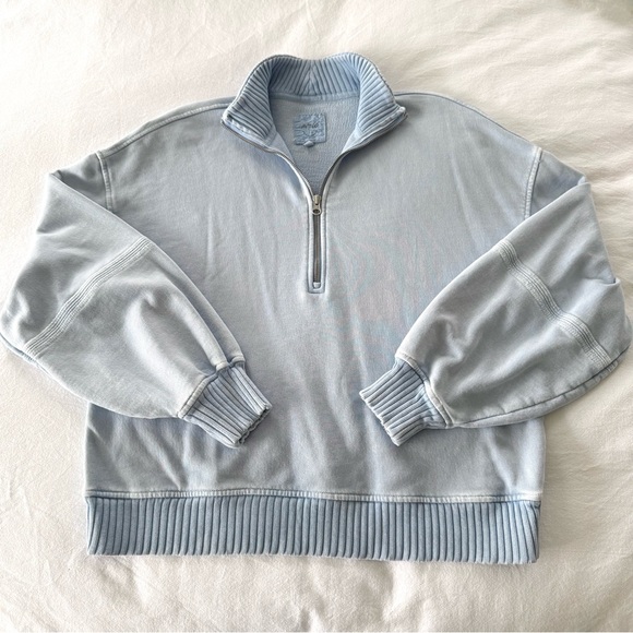 Aerie Suns Out Quarter Zip Sweatshirt - Picture 2 of 9